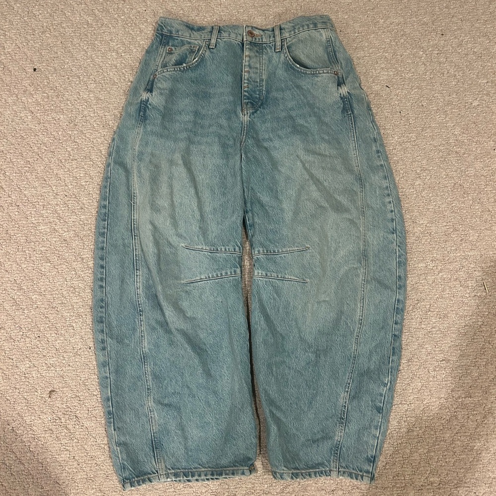Free People Good Luck Mid Rise Barrel Jeans